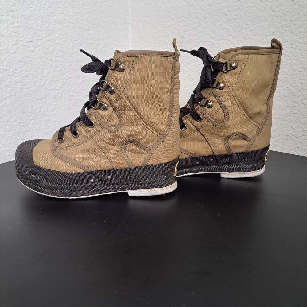 Orvis Boys/Girls Size 6 Fly Fishing Wading Boots Khaki Canvas Felt Bottoms - Picture 4 of 9